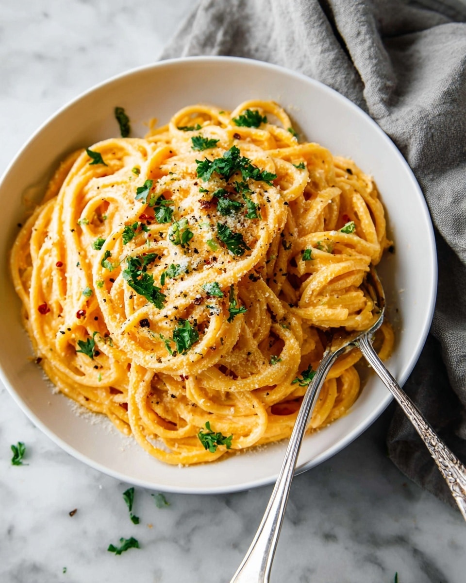 Easy Creamy Pumpkin Alfredo Pasta Recipe