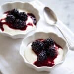 White Chocolate-Lemon Mousse with Blackberry-Lavender Syrup Recipe