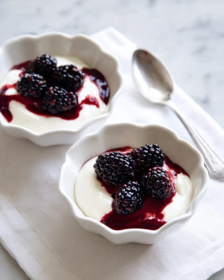 White Chocolate-Lemon Mousse with Blackberry-Lavender Syrup Recipe