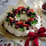 Matcha Christmas Wreath Pavlova Recipe