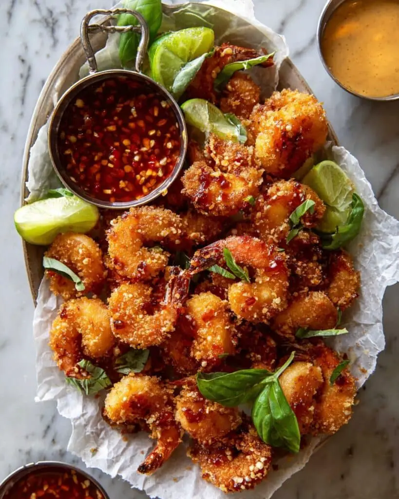 Oven Fried Coconut Shrimp with Thai Pineapple Chili Sauce Recipe