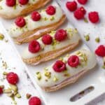 Raspberry White Chocolate Eclairs Recipe