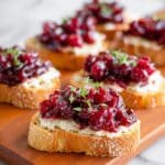 Roasted Balsamic Cranberry and Brie Crostini Recipe