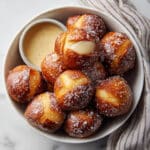 Homemade Soft Pretzel Bites with Cheddar Cheese Sauce Recipe