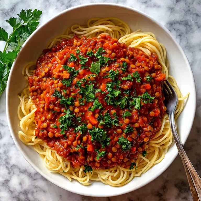 Lentil Bolognese (Vegan & Gluten-Free) Recipe
