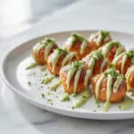 Baked Salmon Meatballs with Creamy Avocado Sauce Recipe