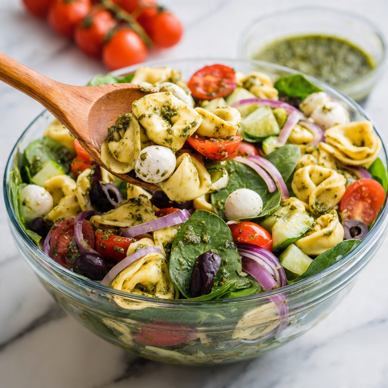 Tortellini Pesto Pasta Salad Recipe