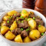 Garlic Butter Steak Bites and Potatoes Recipe