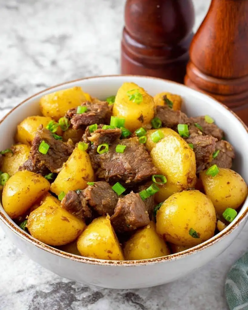 Garlic Butter Steak Bites and Potatoes Recipe