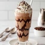 Creamy Coffee Milkshake with Chocolate Fudge Topping Recipe