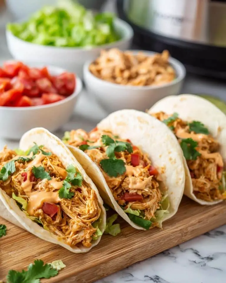 Slow Cooker Queso Chicken Tacos Recipe