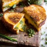 Breakfast Grilled Cheese with Soft Scrambled Eggs and Pesto Recipe