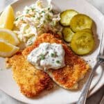 Pan Fried Snapper with Panko Breadcrumbs and Lemon Recipe