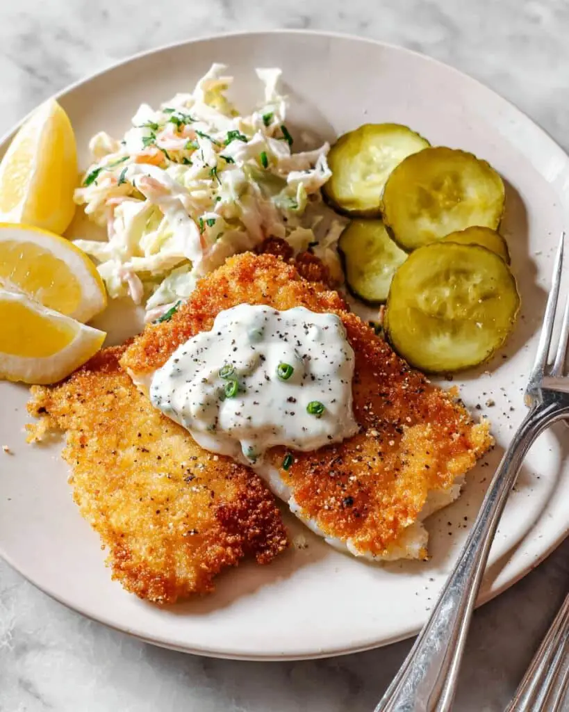 Pan Fried Snapper with Panko Breadcrumbs and Lemon Recipe