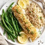 Baked Halibut with Parmesan and Herb Crust Recipe
