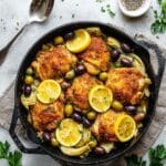 Greek Chicken with Artichokes, Olives, and Lemon Recipe