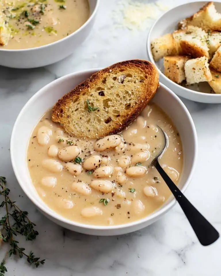 Easy Rosemary Garlic White Bean Soup Recipe