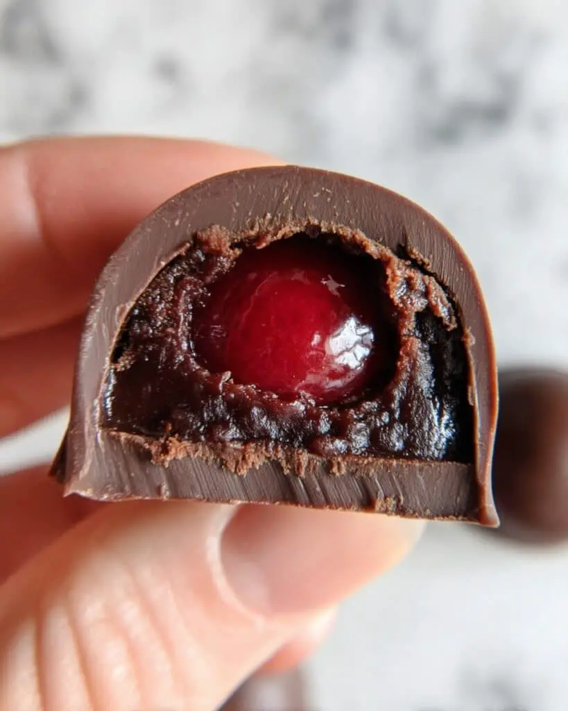 Chocolate Covered Cherry Brownie Truffle Bites Recipe
