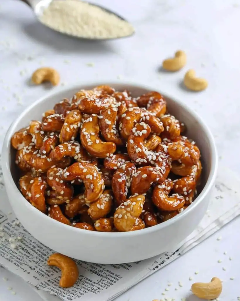 Vegan Sweet Sesame Cashews Recipe