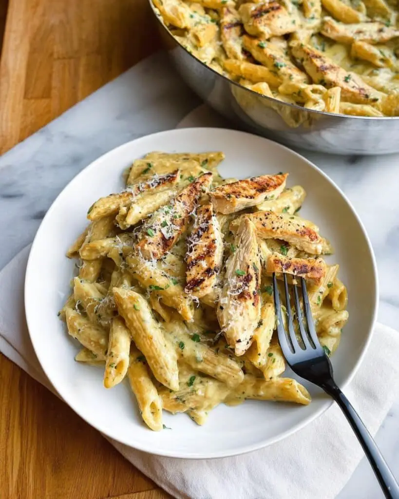 Garlic Parmesan Chicken and Pasta Recipe