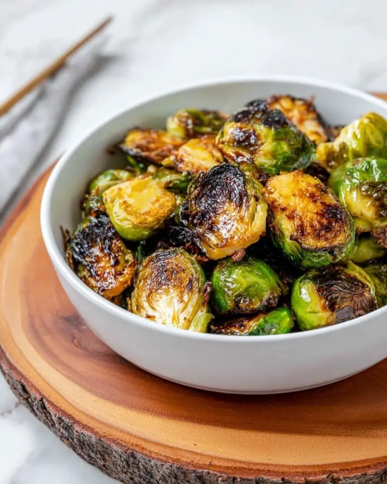 Brown Sugar Roasted Brussels Sprouts with Balsamic and Mustard Recipe