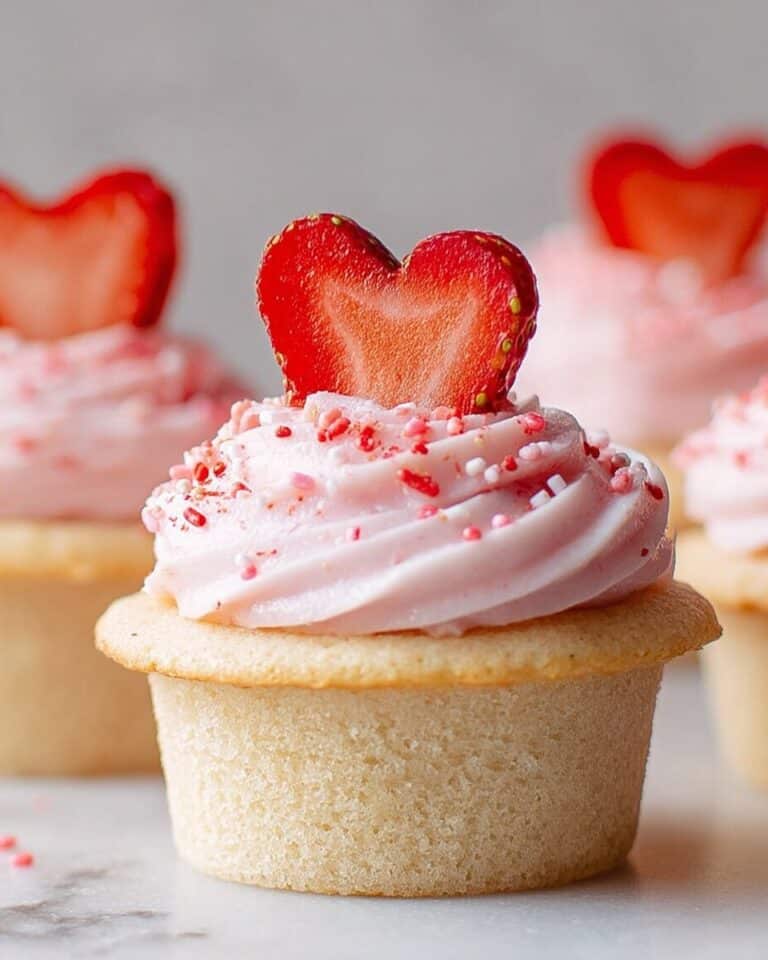 Champagne Cupcakes with Strawberry Frosting Recipe