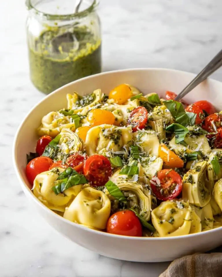 Tortellini Pasta Salad with Pesto Vinaigrette Recipe