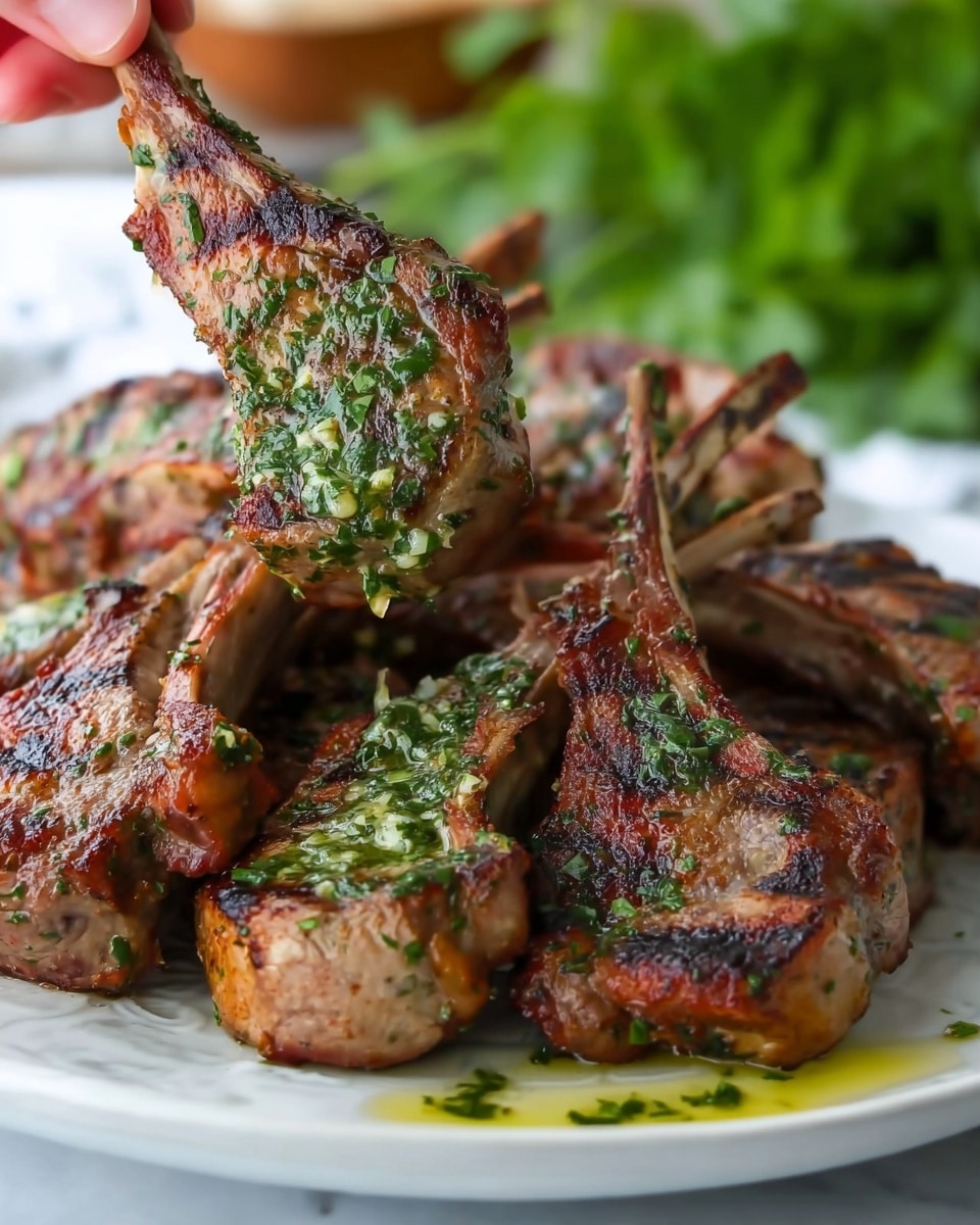 Grilled Lamb Chops with Chimichurri Sauce Recipe
