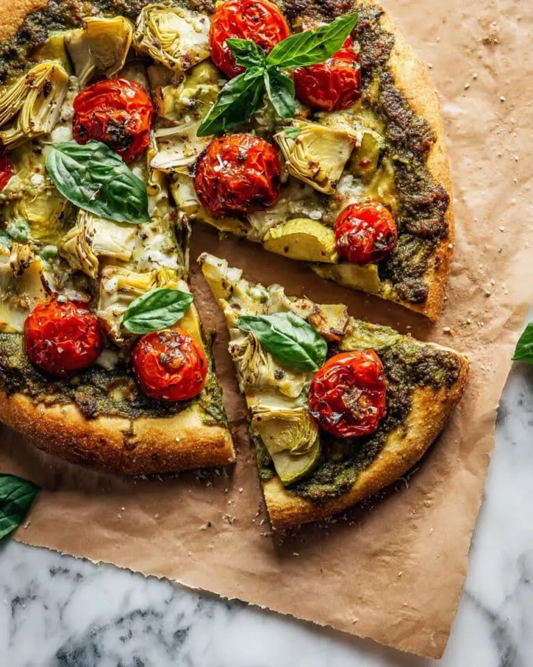 Vegan Pesto Pizza Recipe