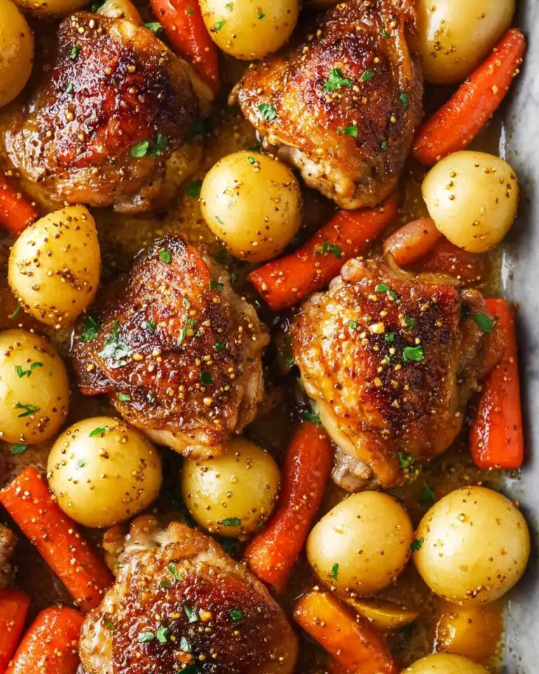 Instant Pot Honey Mustard Chicken with Potatoes and Carrots Recipe