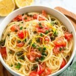 Lemon Capellini Salad with Capers and Tomatoes Recipe