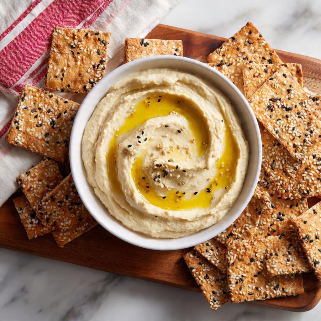 Easy Gluten Free Crackers with Sesame, Garlic, and Smoked Paprika Recipe
